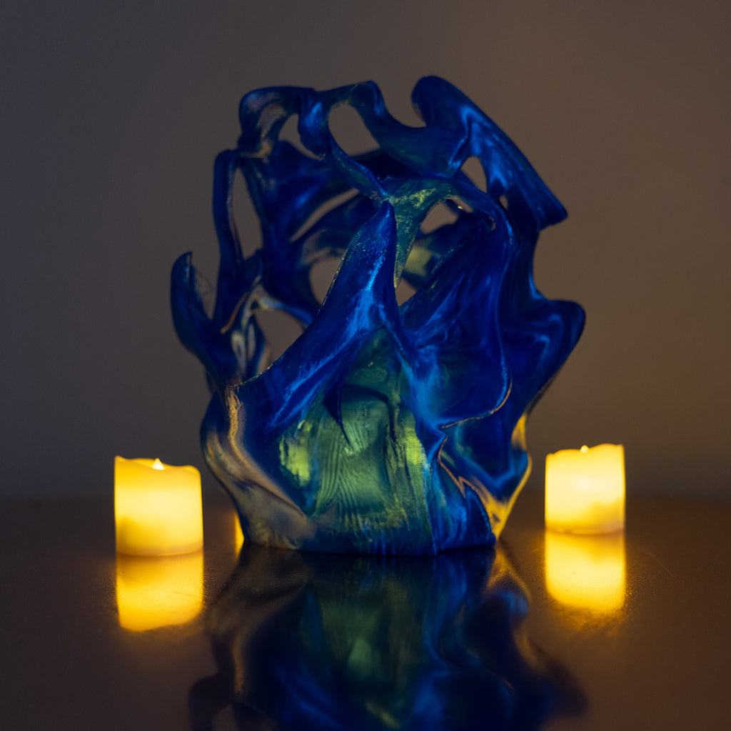 Heart Candle Blue