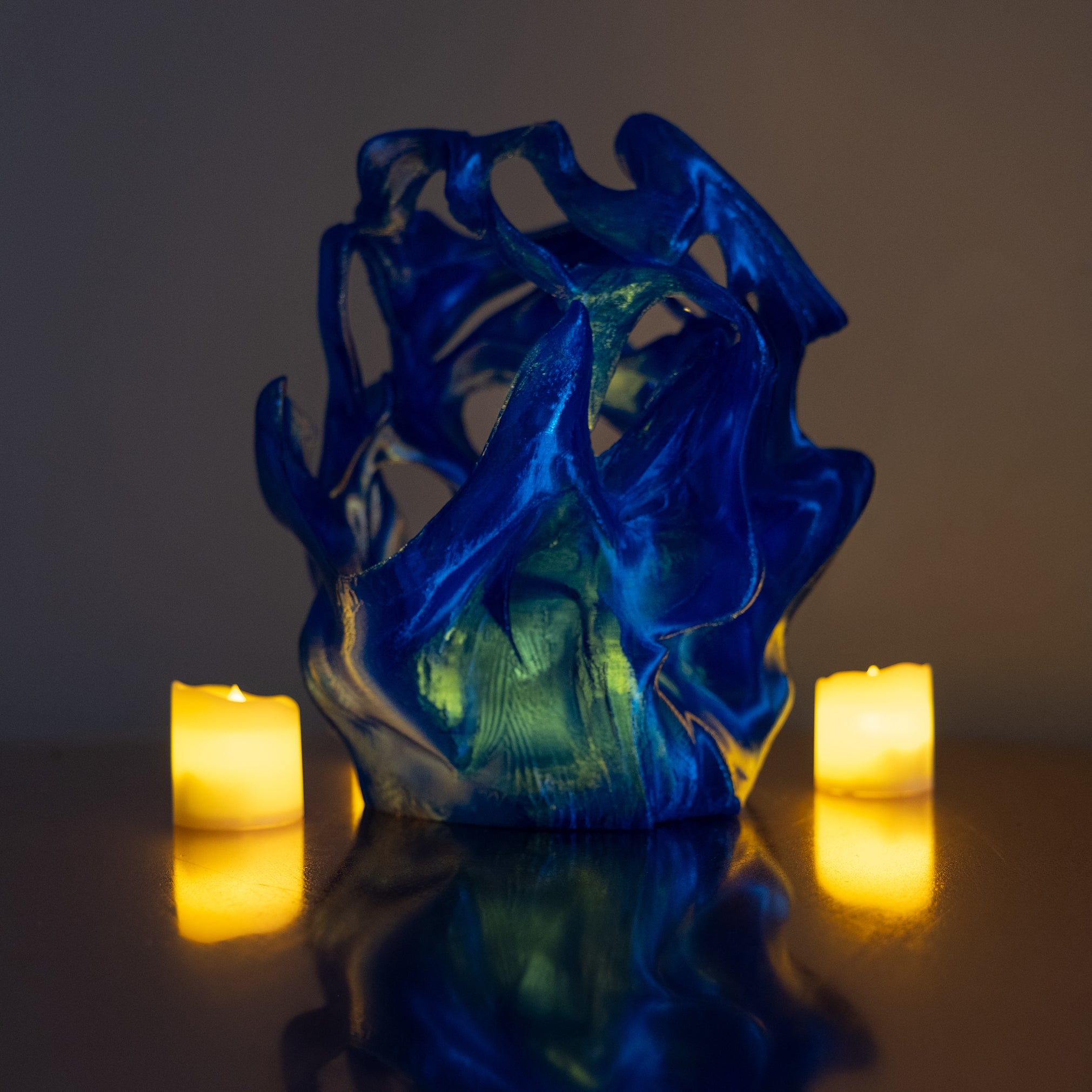 Heart Candle Blue