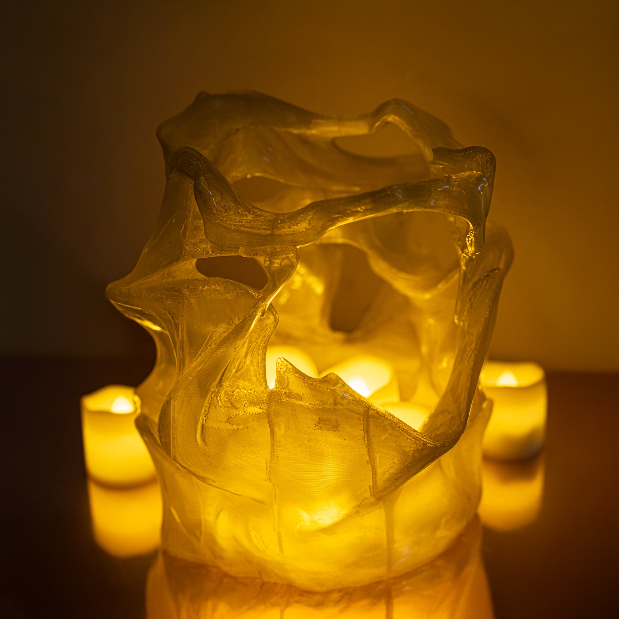 Heart Candle Orange