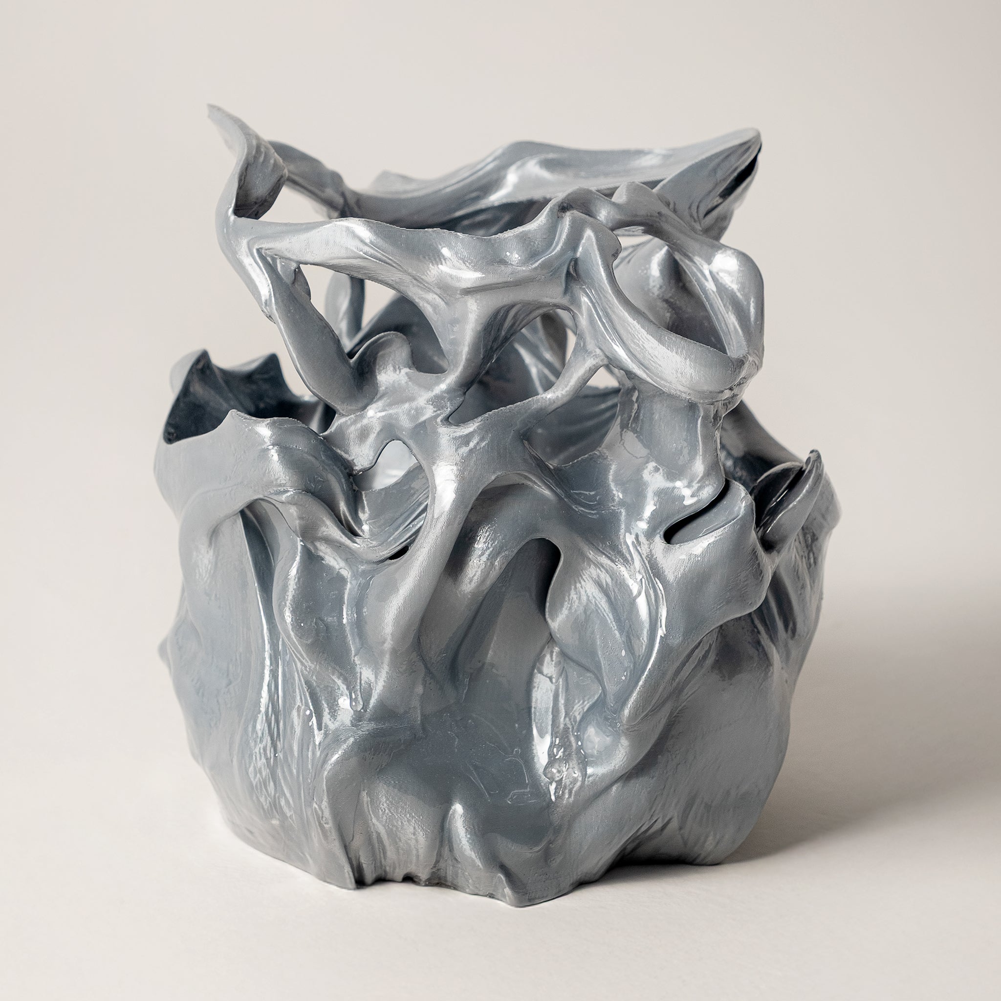 Ice Bucket Gray Silver