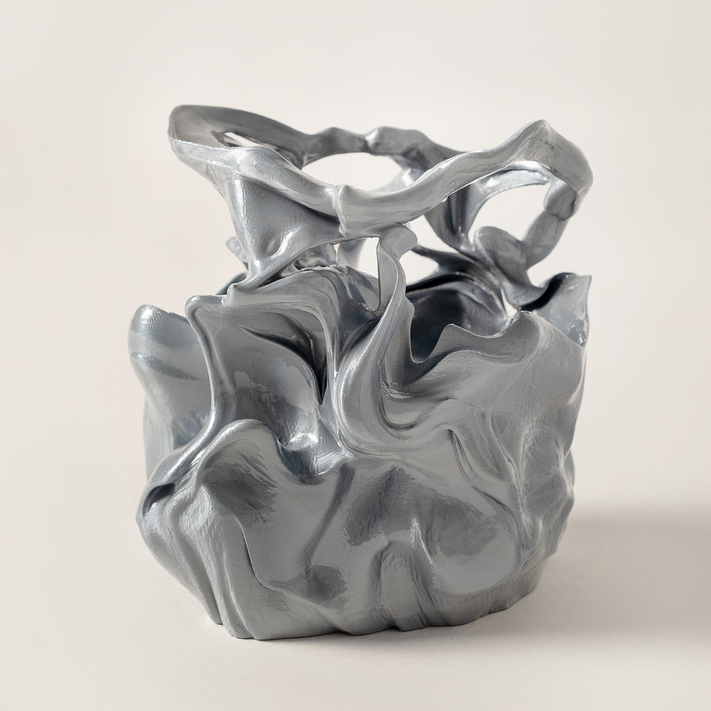 Ice Bucket Gray Silver