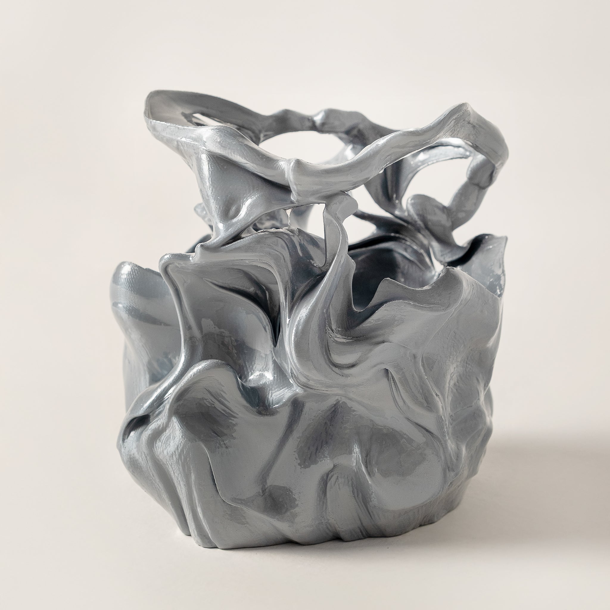 Ice Bucket Gray Silver