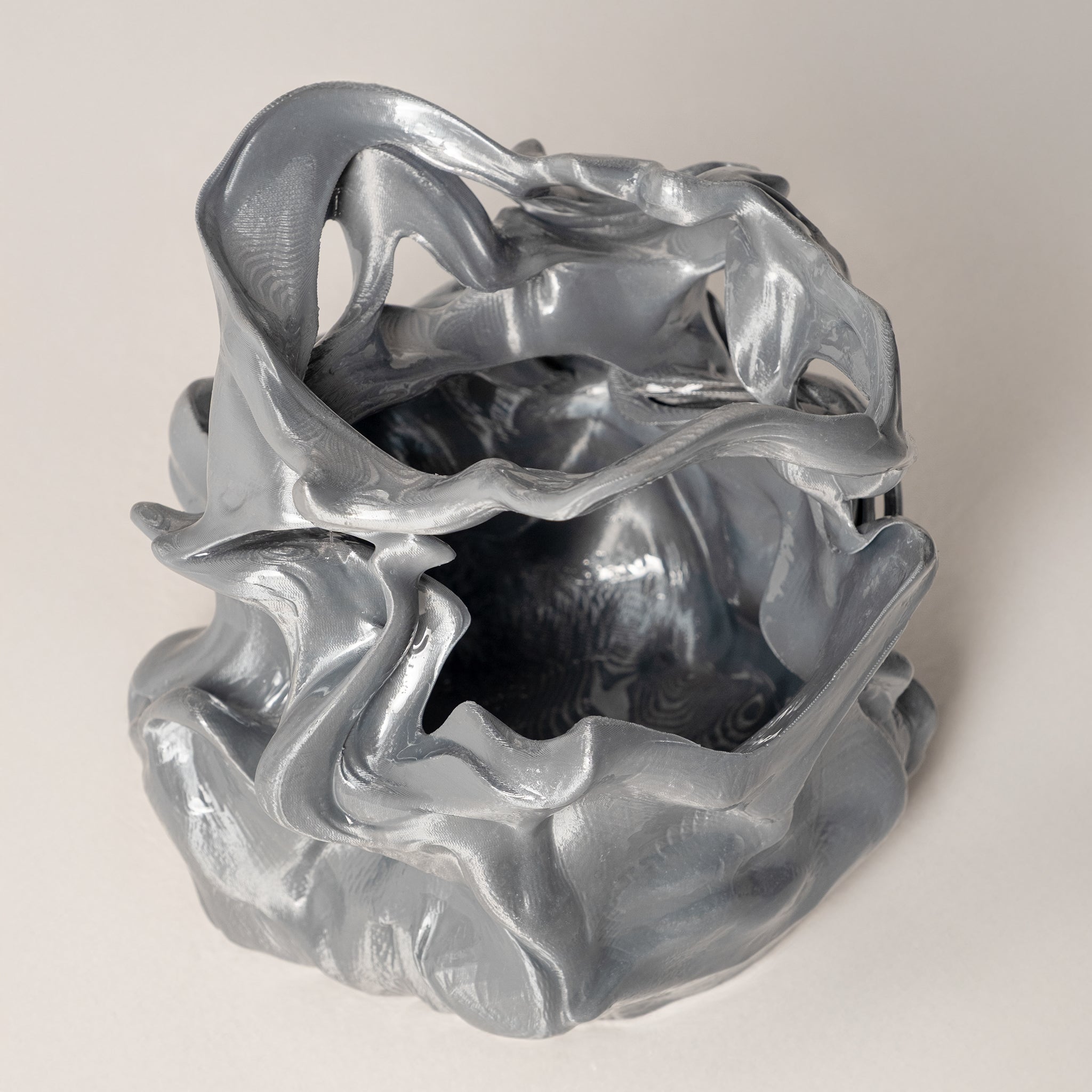 Ice Bucket Gray Silver